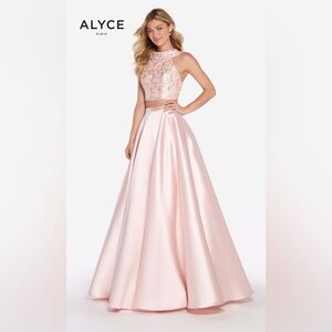 Two piece prom dress